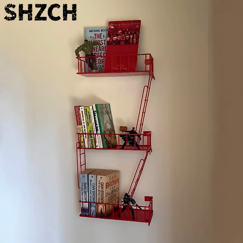 Fire Escape Ladder - Fire Escape Wall Shelf, 3-Tier Metal