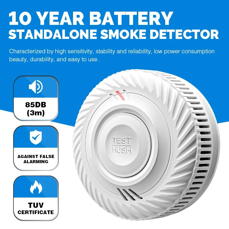 1pc Smoke Detector Warning, In - Smoke Detector Interconnected ulasan dan harga