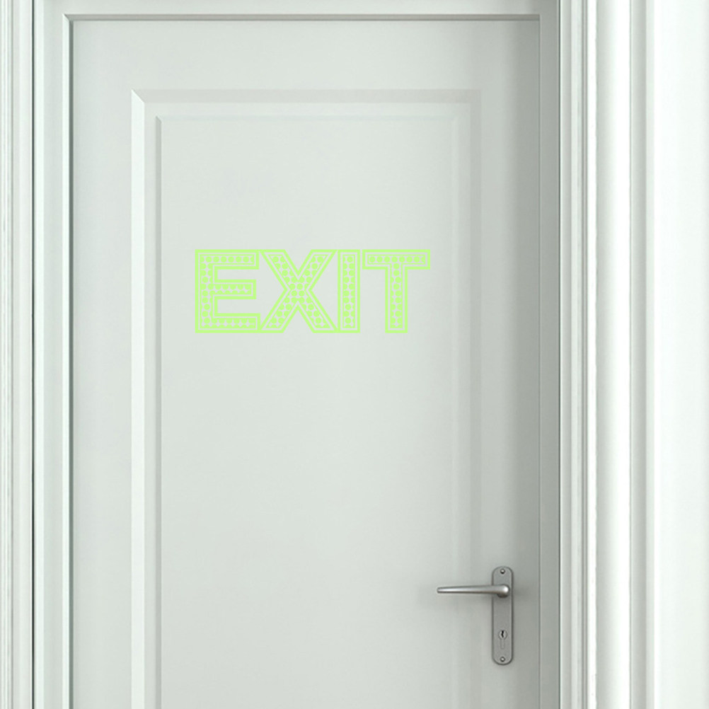 3Pcs Night Glow Exit Sticker L - Emergency Exit Sign ulasan dan harga