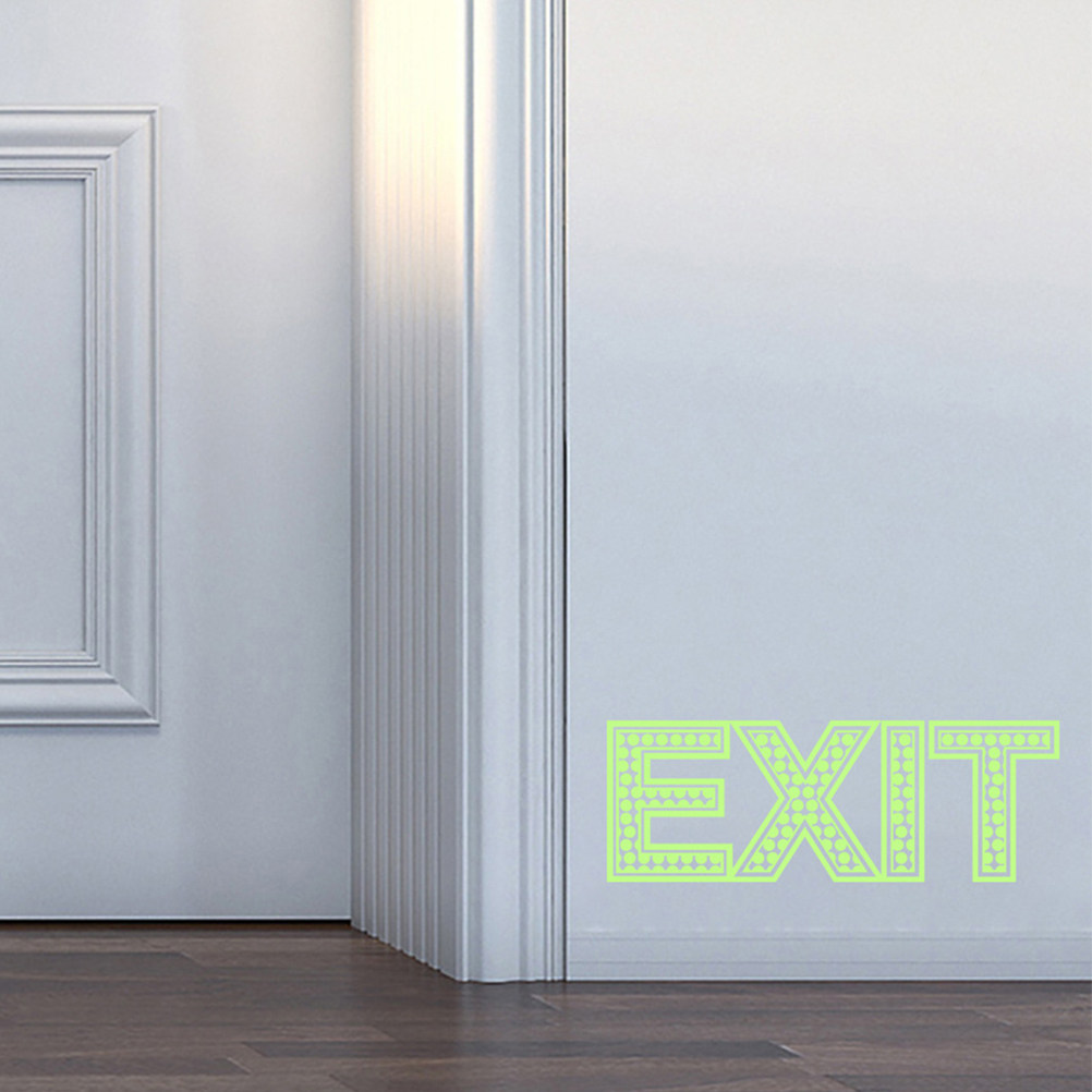 3Pcs Night Glow Exit Sticker L - Emergency Exit Sign ulasan dan harga