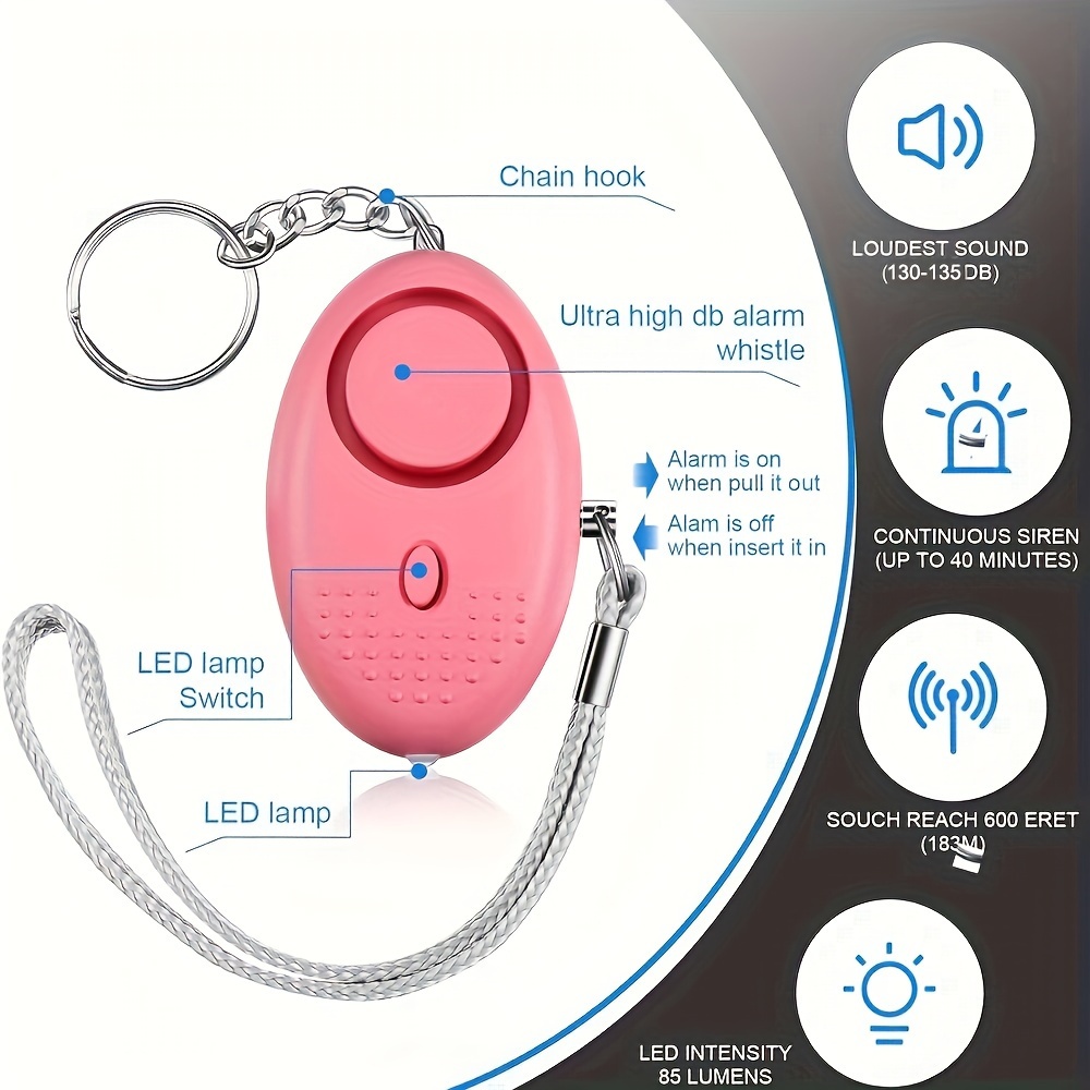 130dB Personal Safety Alarm wi - Personal Alarm Keychain ulasan dan harga