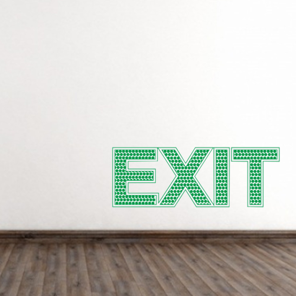 Exit Wall Safety Sticker Nocti - Emergency Exit Sign ulasan dan harga