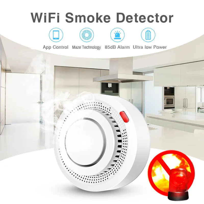 2 Pack Tuya Smart WiFi Smoke D - Smoke Detector Interconnected ulasan dan harga