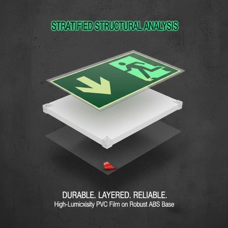 1 Sheet Glow-In-The-Dark Safet - Emergency Exit Sign ulasan dan harga