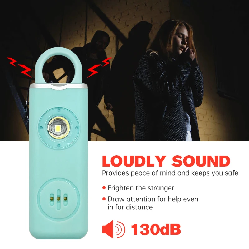 130dB Rechargeable Personal Al - Personal Alarm Keychain ulasan dan harga